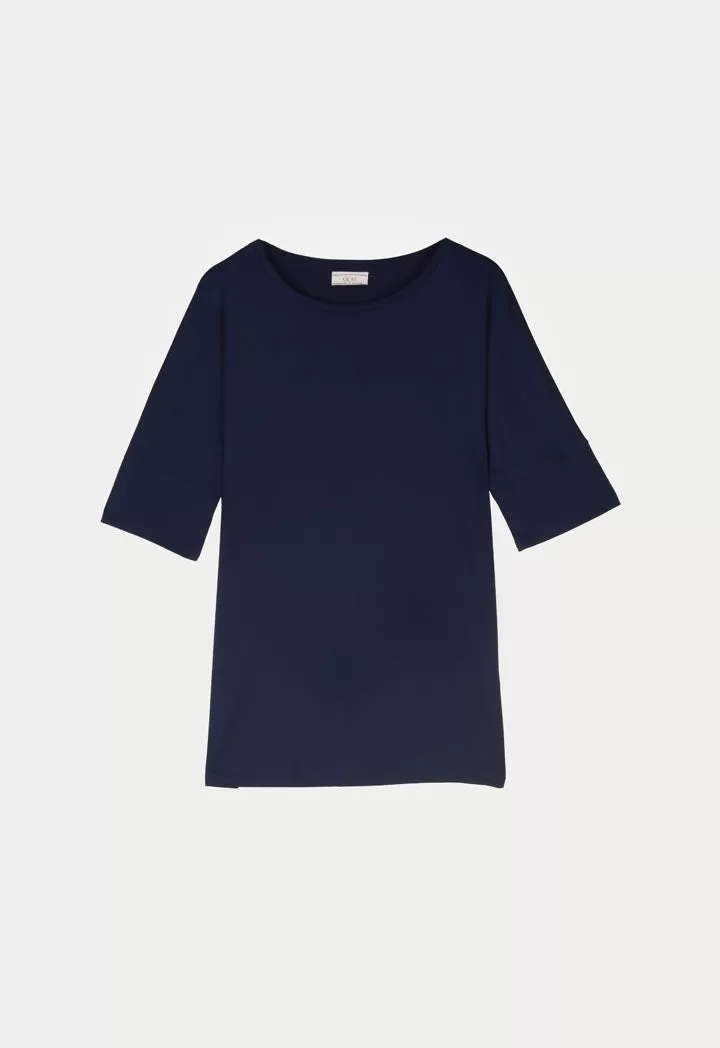 Round Neck Solid Basic Top