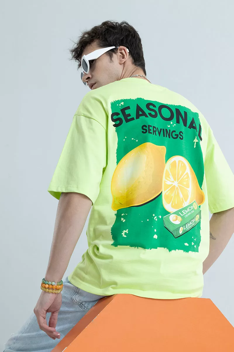 Seasonal Servings Green Oversized T-Shirt