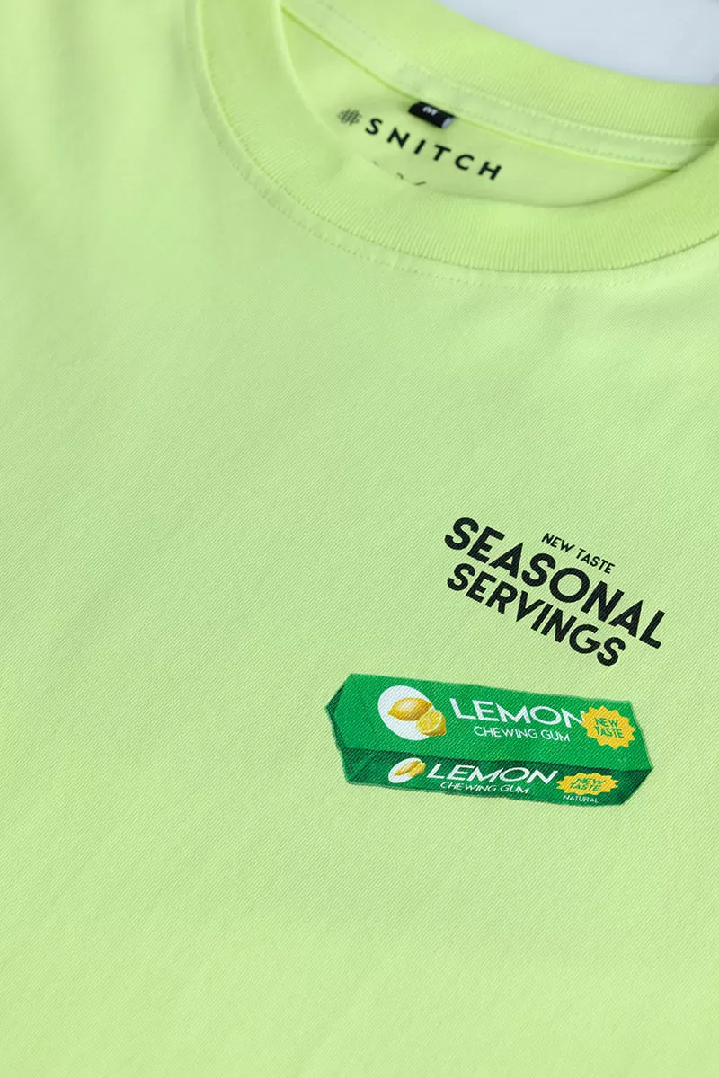 Seasonal Servings Green Oversized T-Shirt