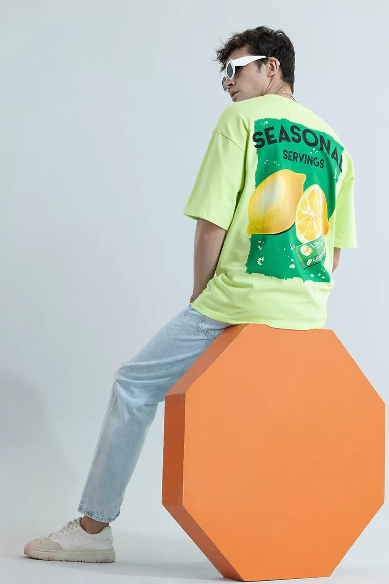 Seasonal Servings Green Oversized T-Shirt