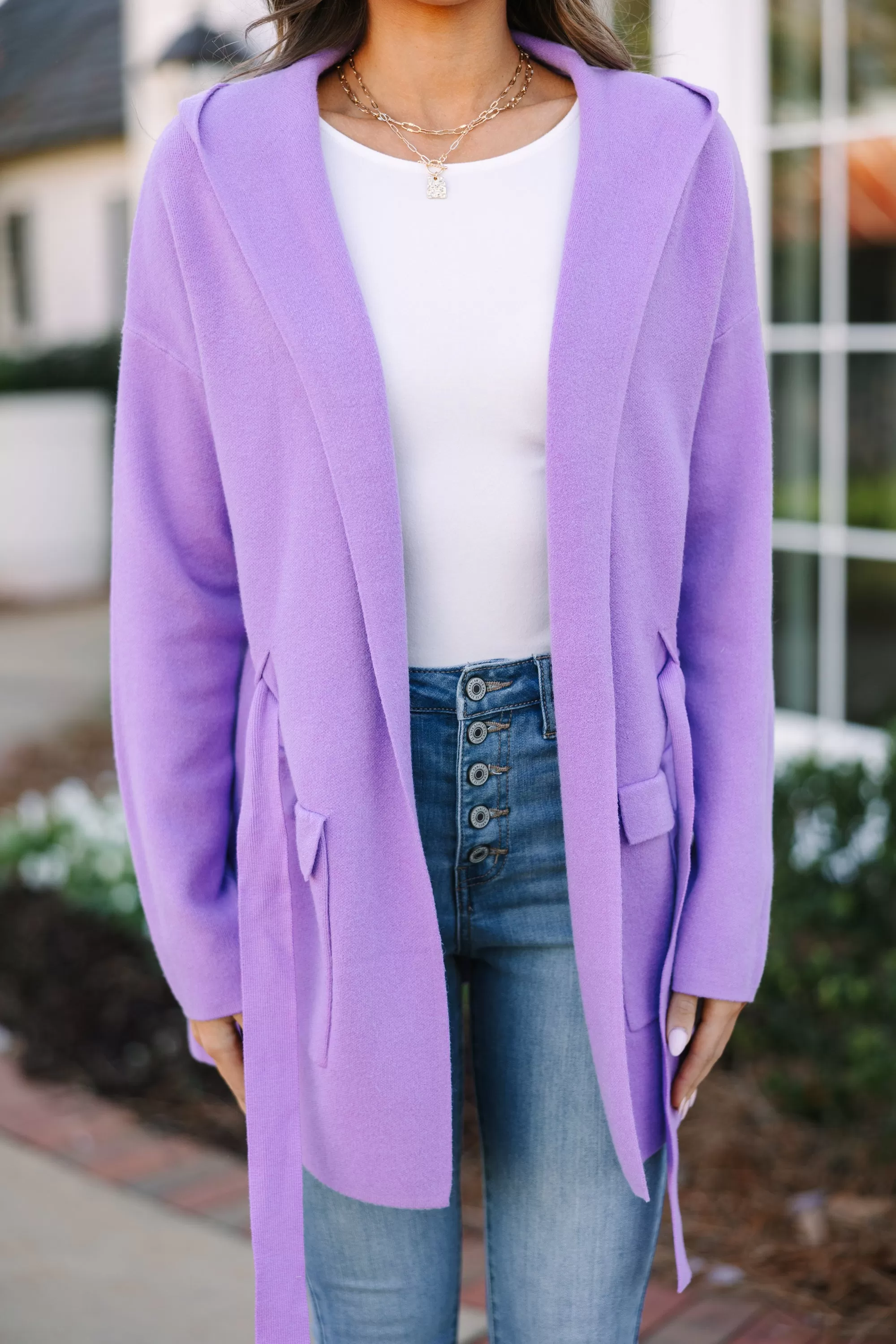 Set Out On Your Own Lavender Purple Cardigan