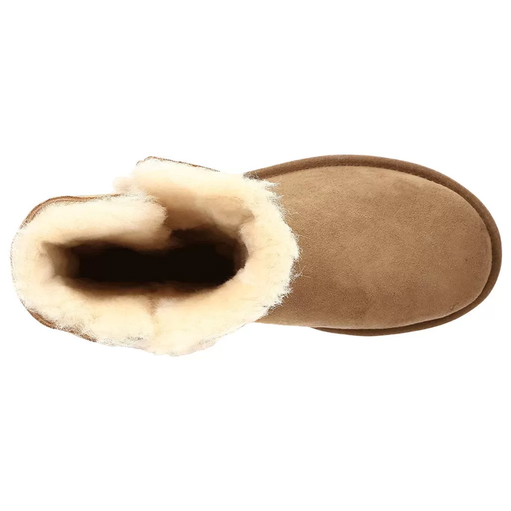 Short Bailey Button II Suede Sheepskin Women's Winter Boots