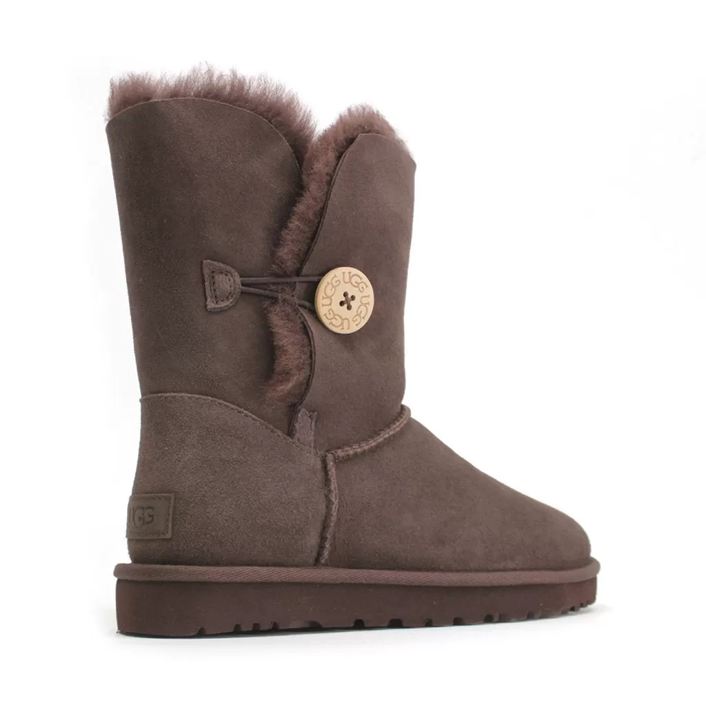 Short Bailey Button II Suede Sheepskin Women's Winter Boots