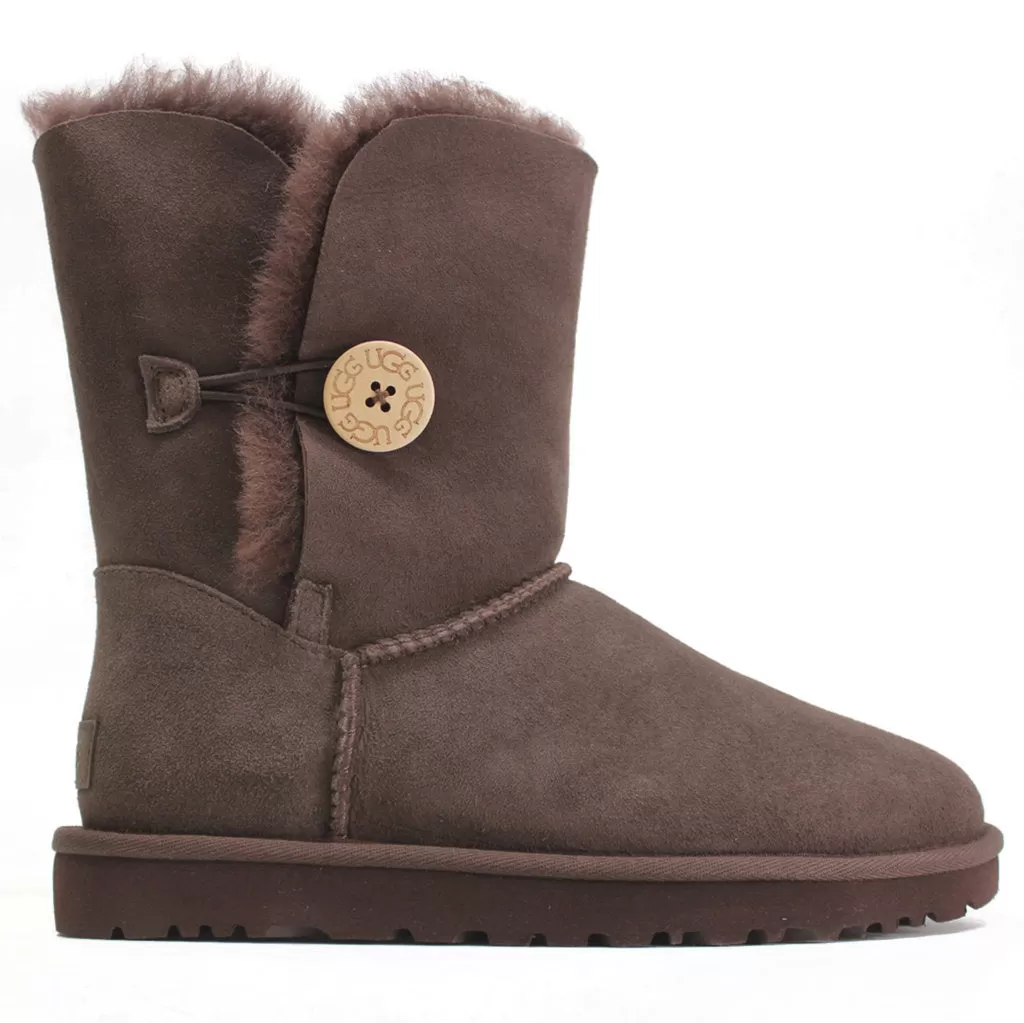 Short Bailey Button II Suede Sheepskin Women's Winter Boots