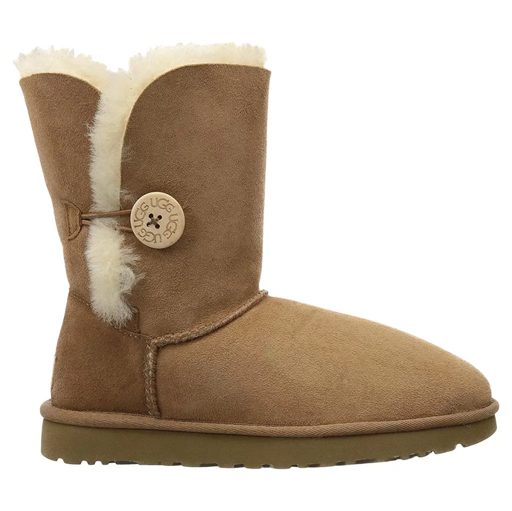 Short Bailey Button II Suede Sheepskin Women's Winter Boots