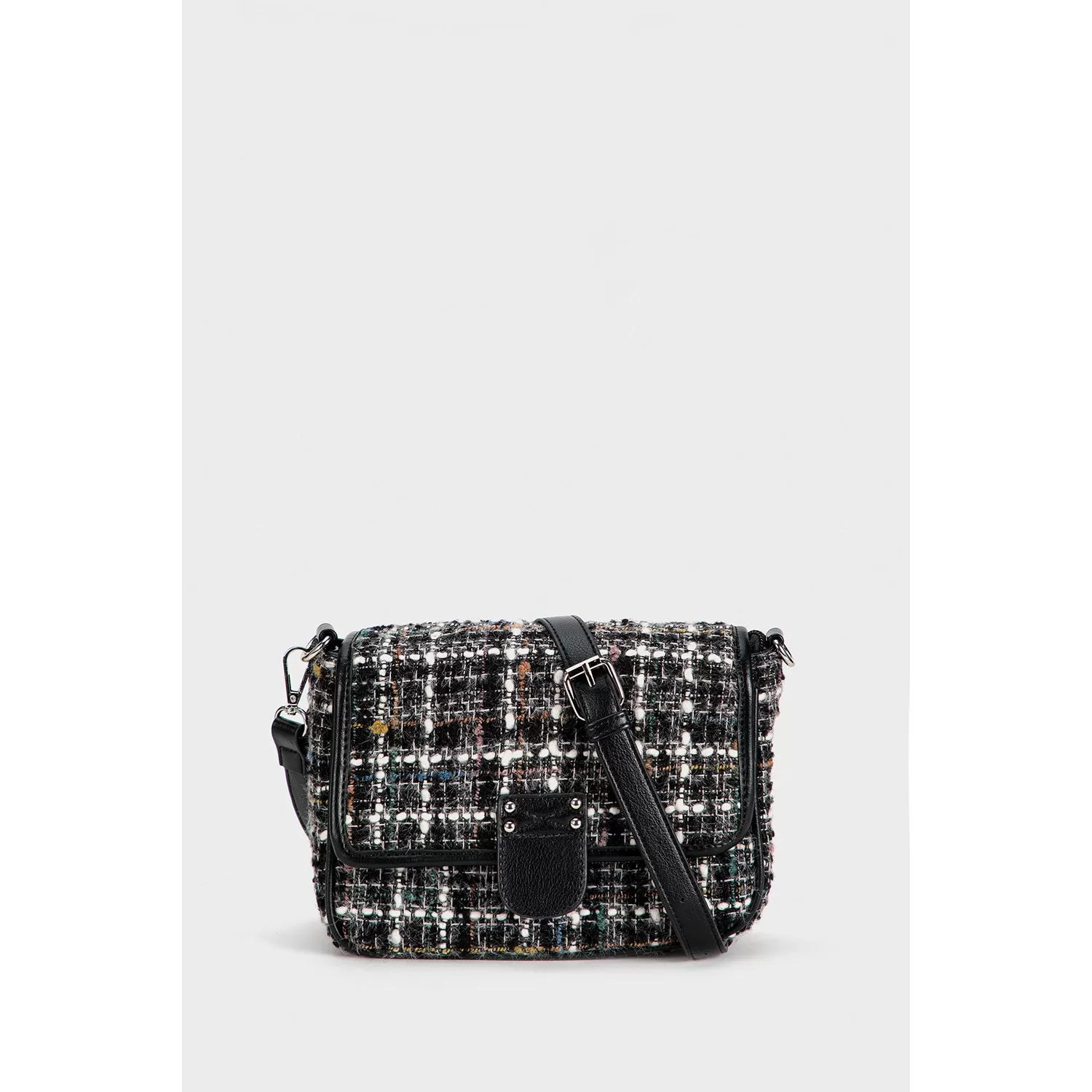 Shoulder Bag - Black Tweed