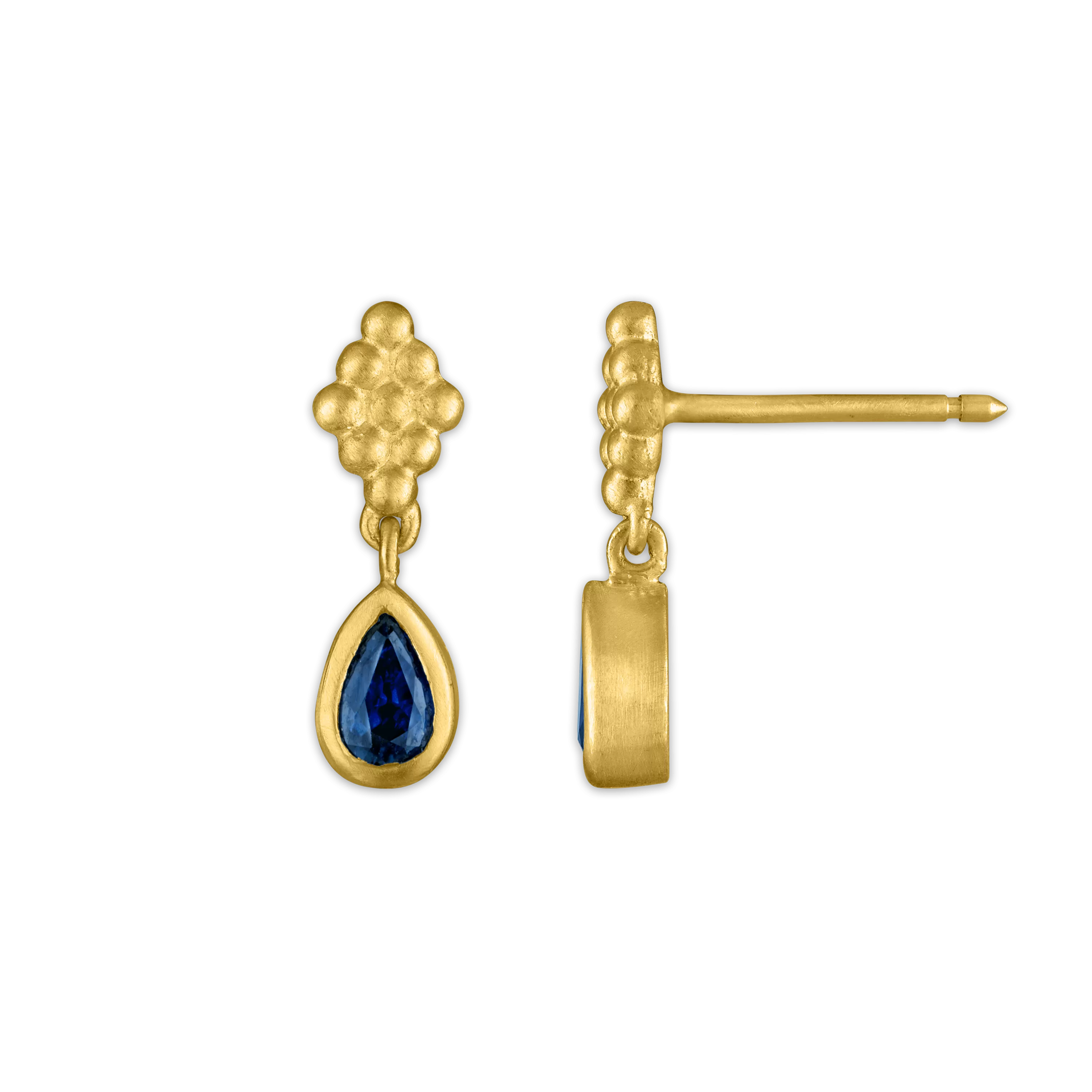 Small Blue Sapphire Nona Earrings