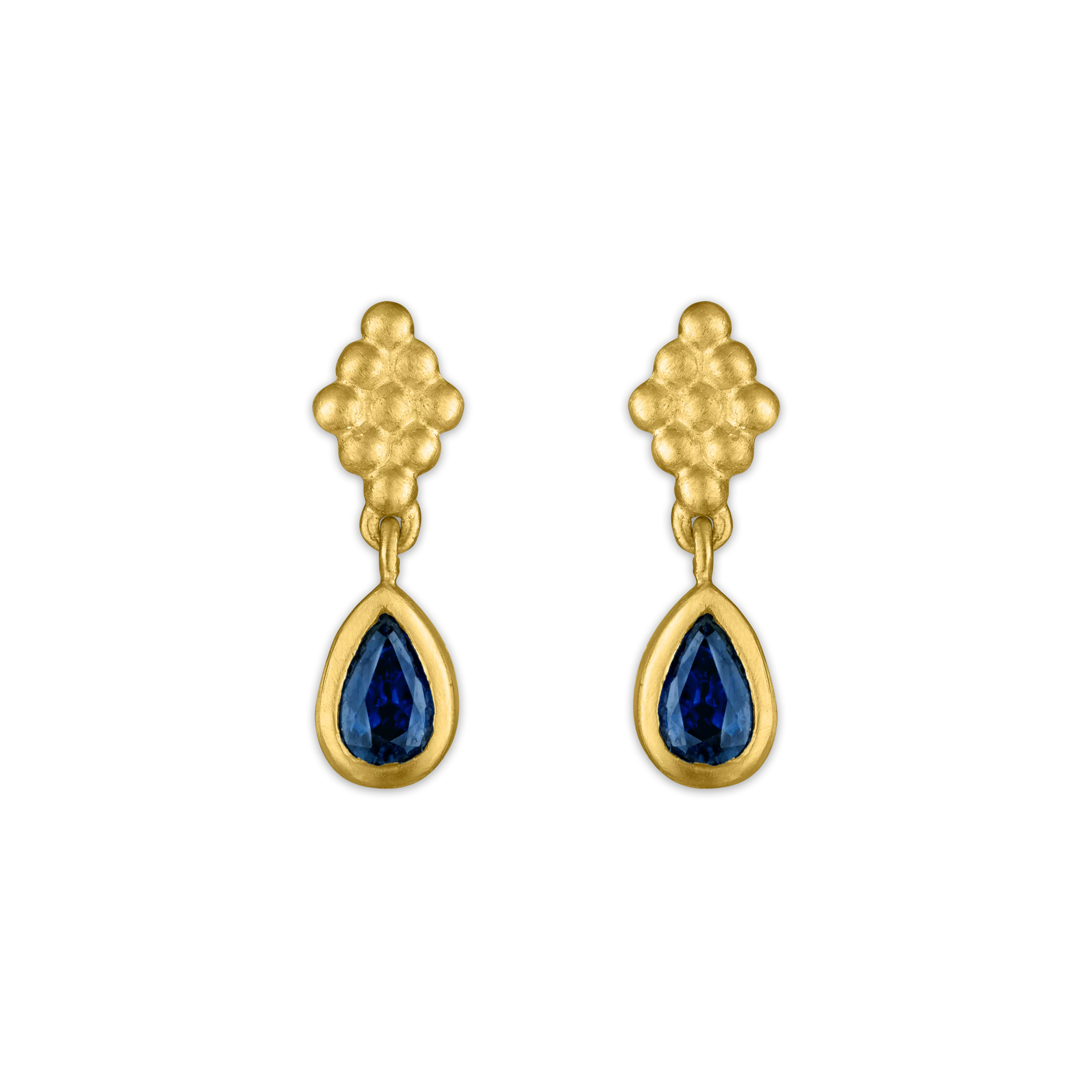 Small Blue Sapphire Nona Earrings