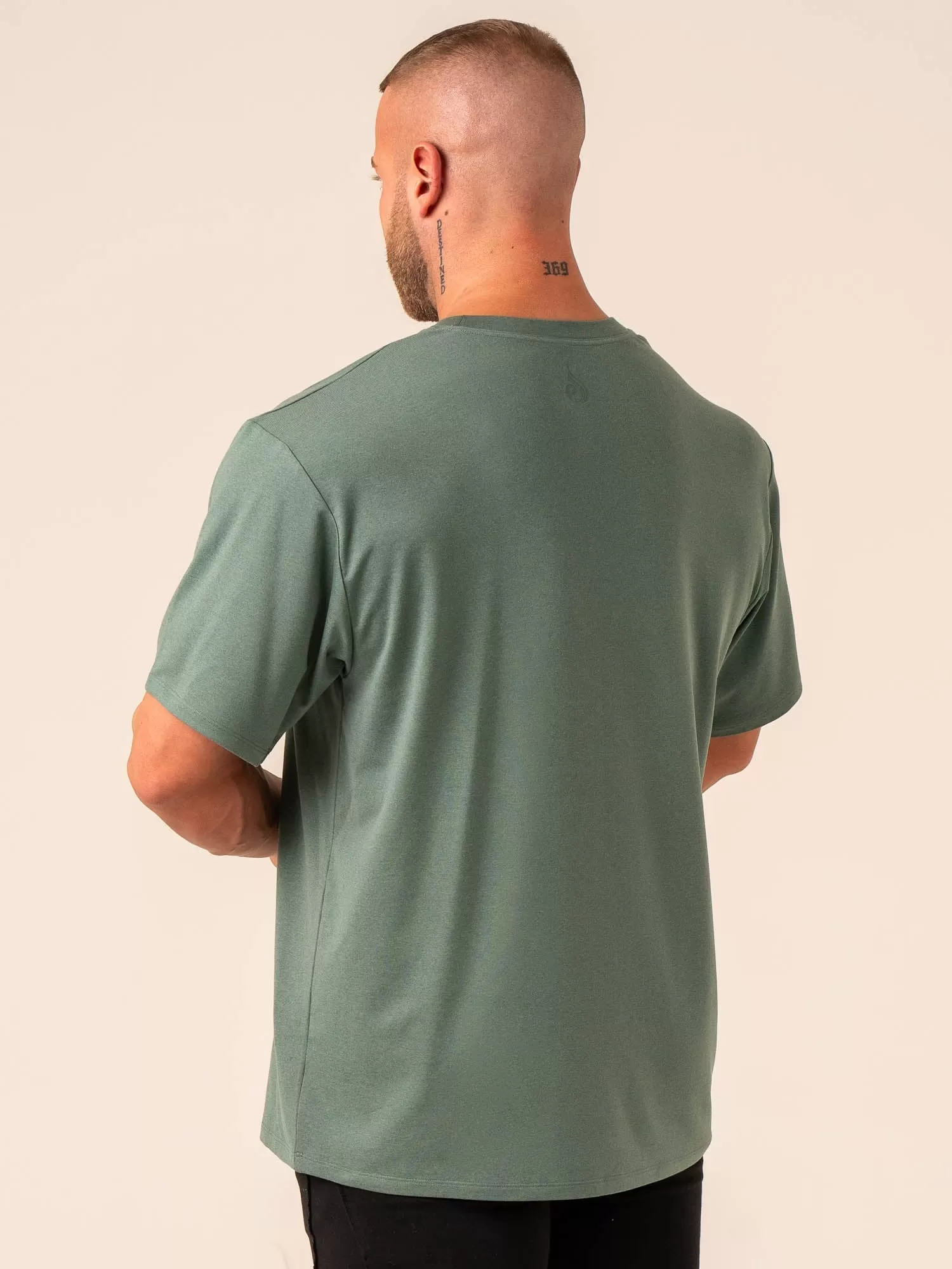 Soft Tech Oversized T-Shirt - Fern Green Marl