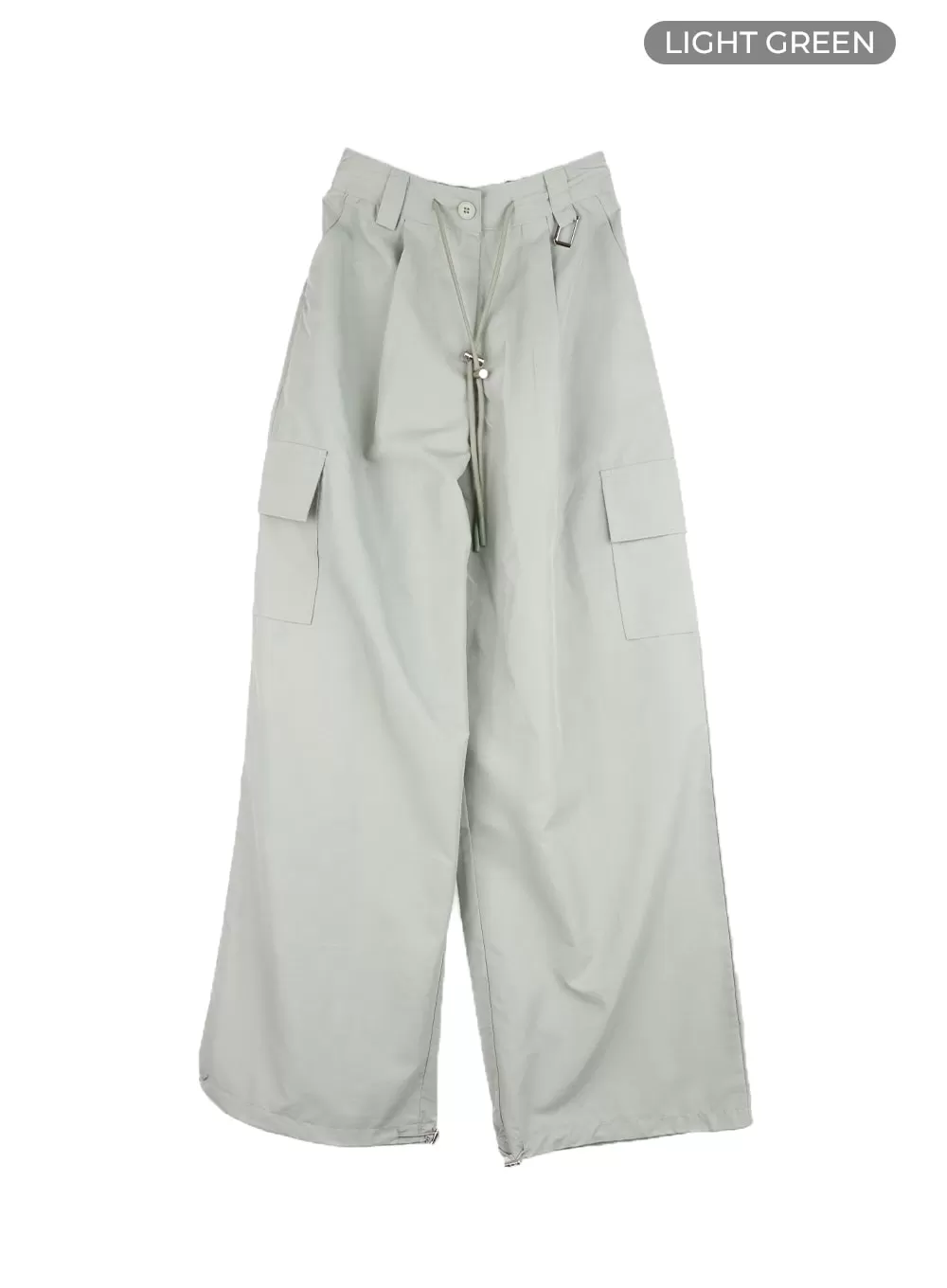 Solid Drawstring Cargo Pants CM419