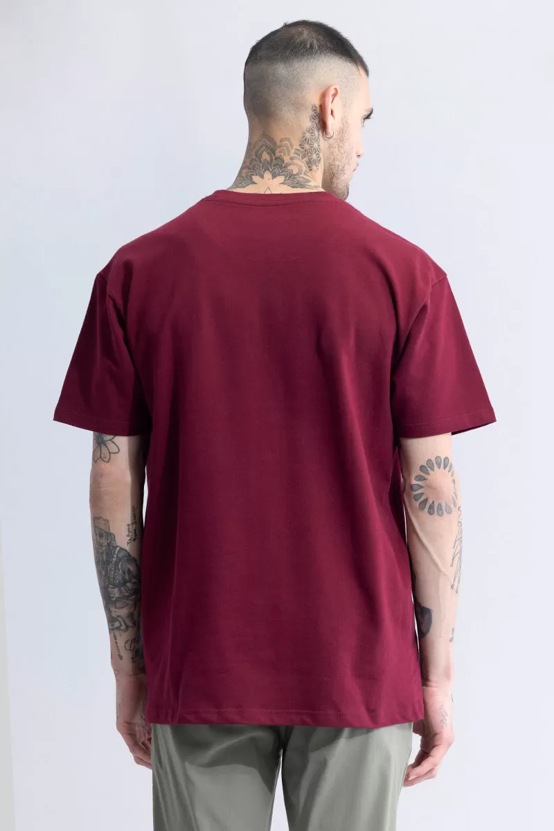 Solitude Maroon Oversized T-Shirt