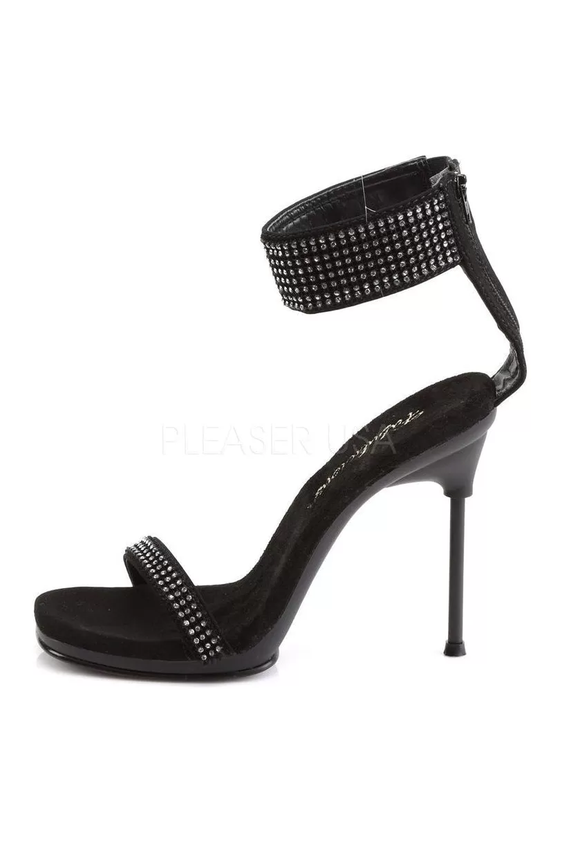 SS-CHIC-40 Sandal | Black Faux Leather