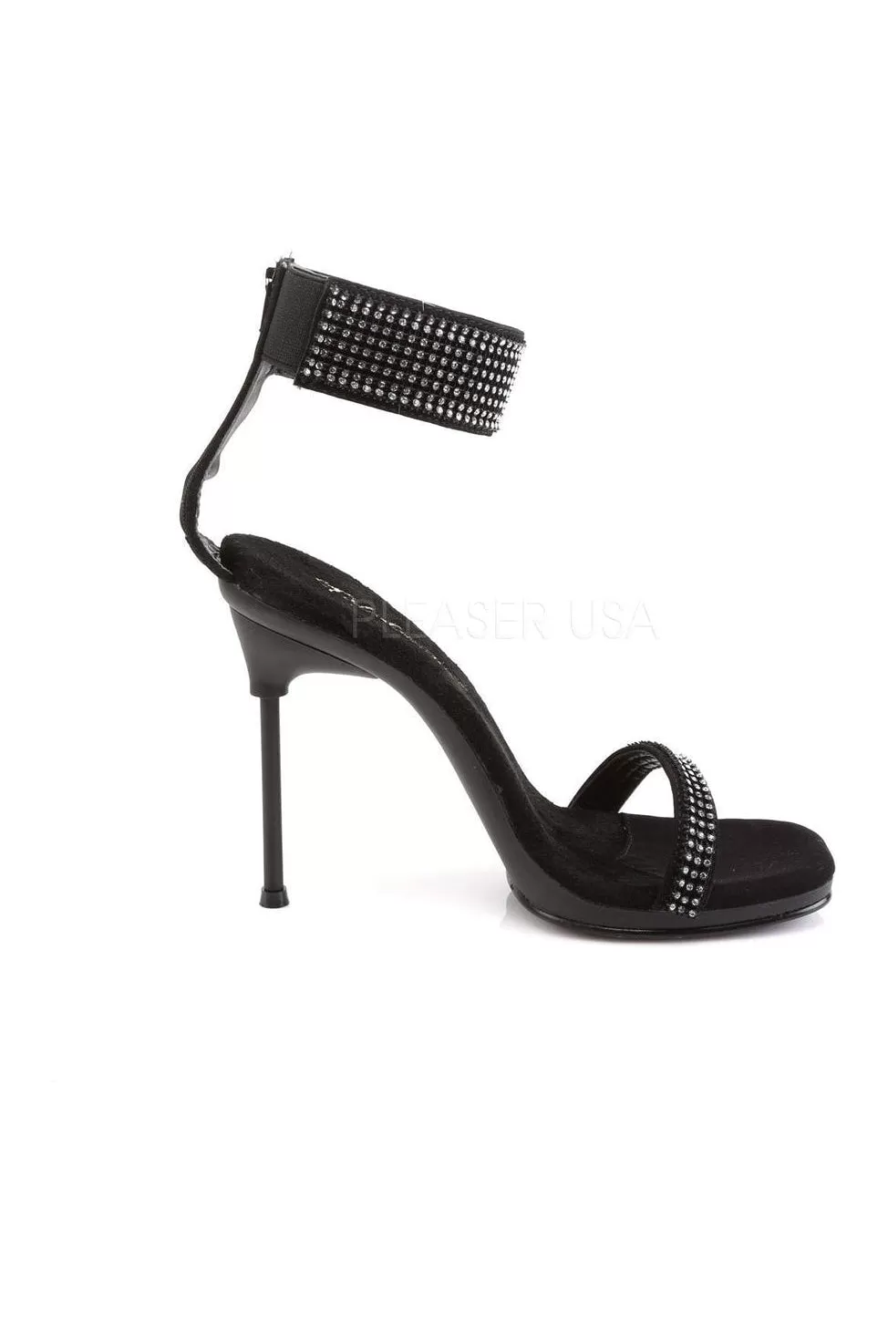 SS-CHIC-40 Sandal | Black Faux Leather