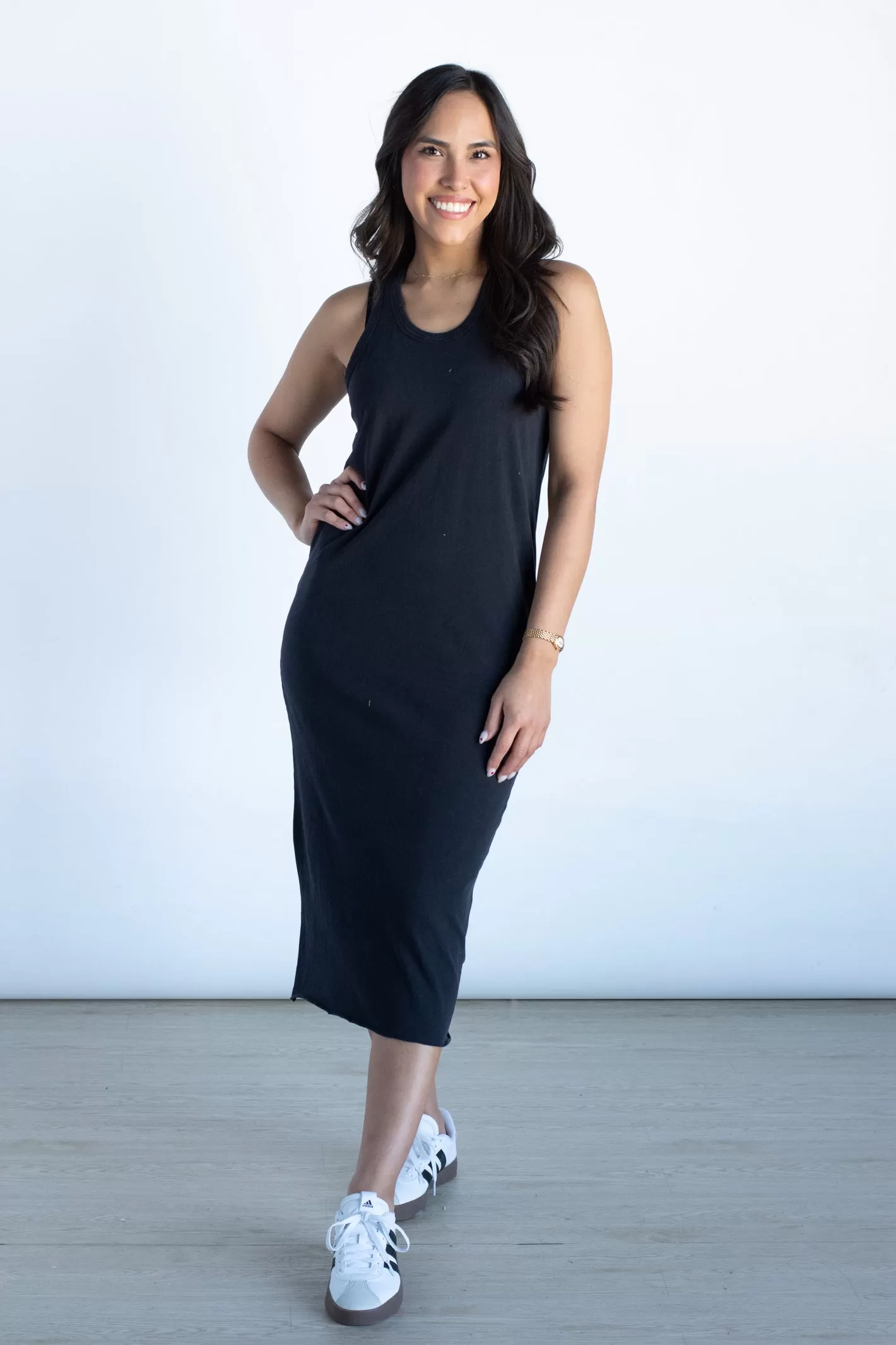 Sunny Coast Black Midi Tank Dress