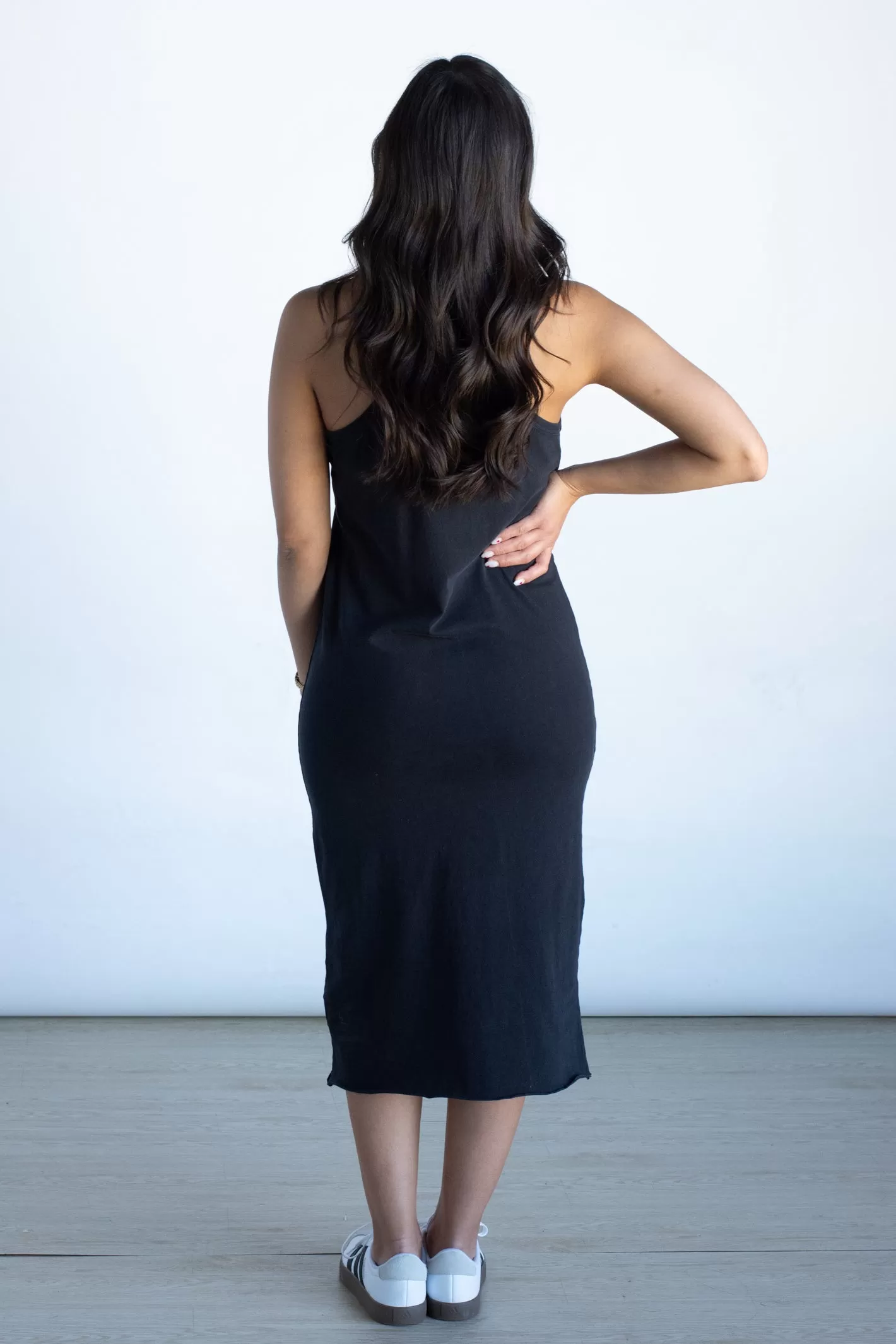 Sunny Coast Black Midi Tank Dress