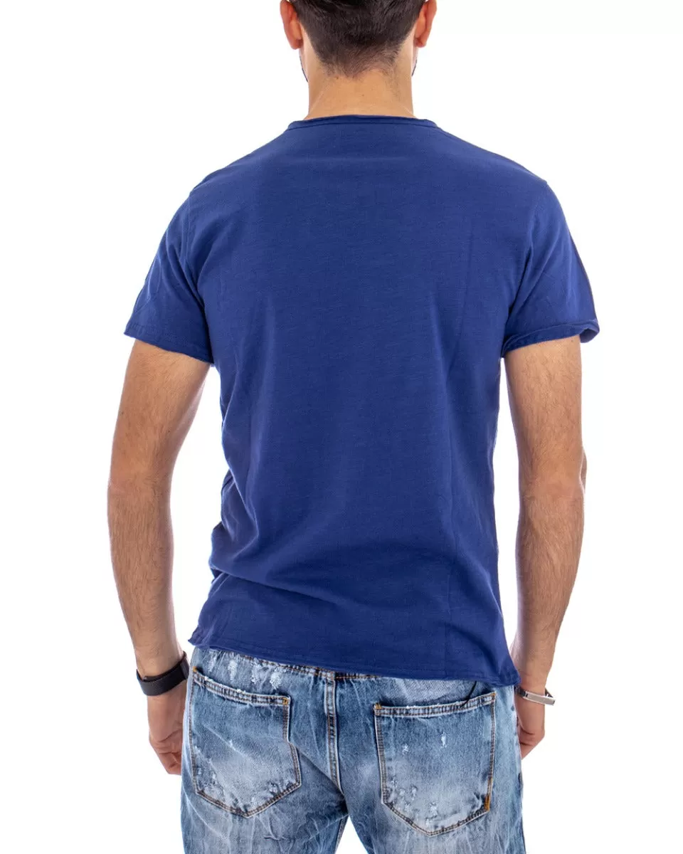 T-shirt Uomo Girocollo Tinta Unita Royal Manica Corta Casual Basic GIOSAL