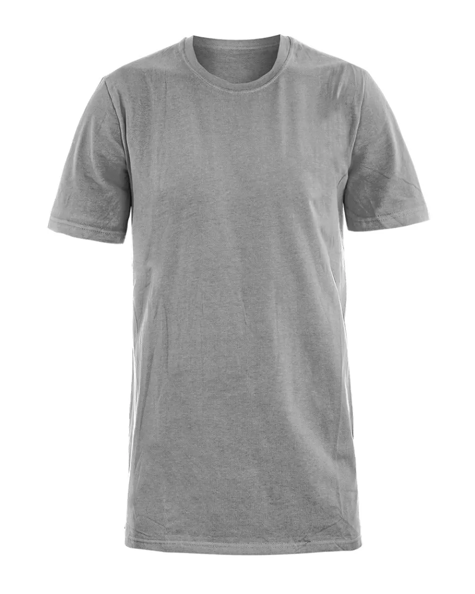 T-shirt Uomo Manica Corta Tinta Unita Grigio Girocollo Basic Casual GIOSAL