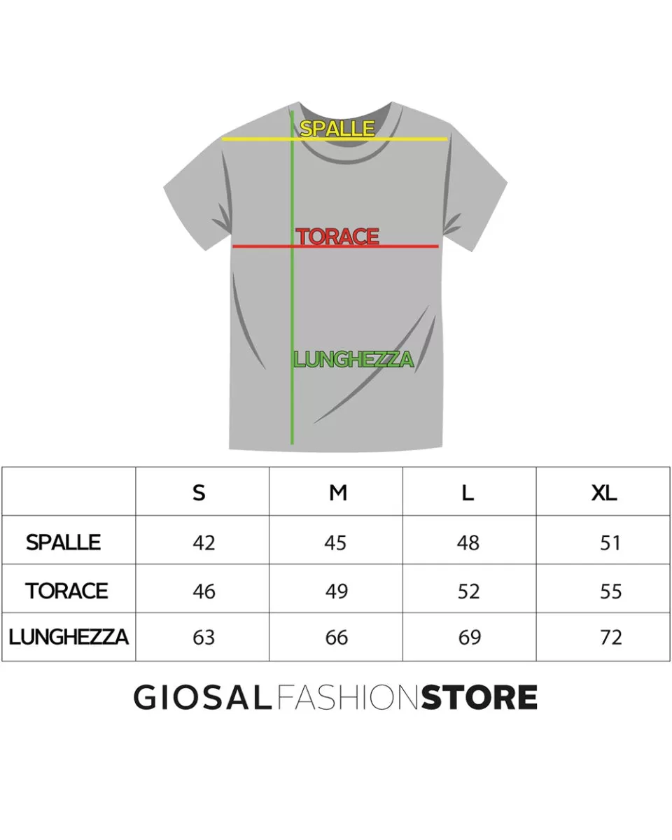 T-shirt Uomo Manica Corta Tinta Unita Rosso Girocollo Basic Casual GIOSAL