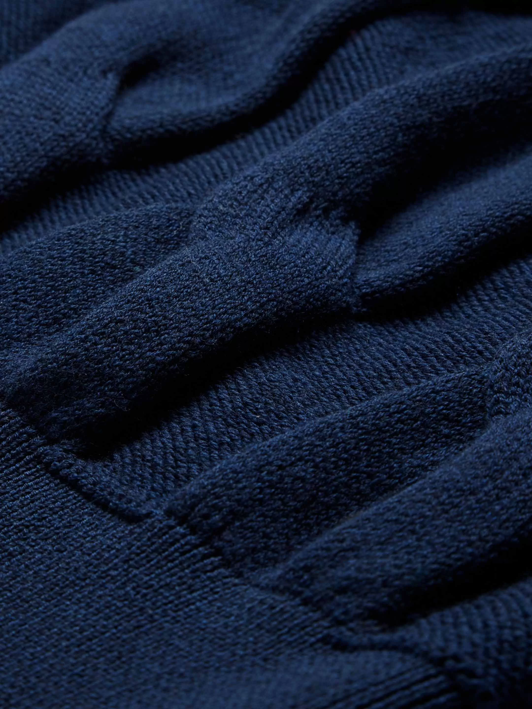 The Exploded Cable Crewneck - Atlantic Blue