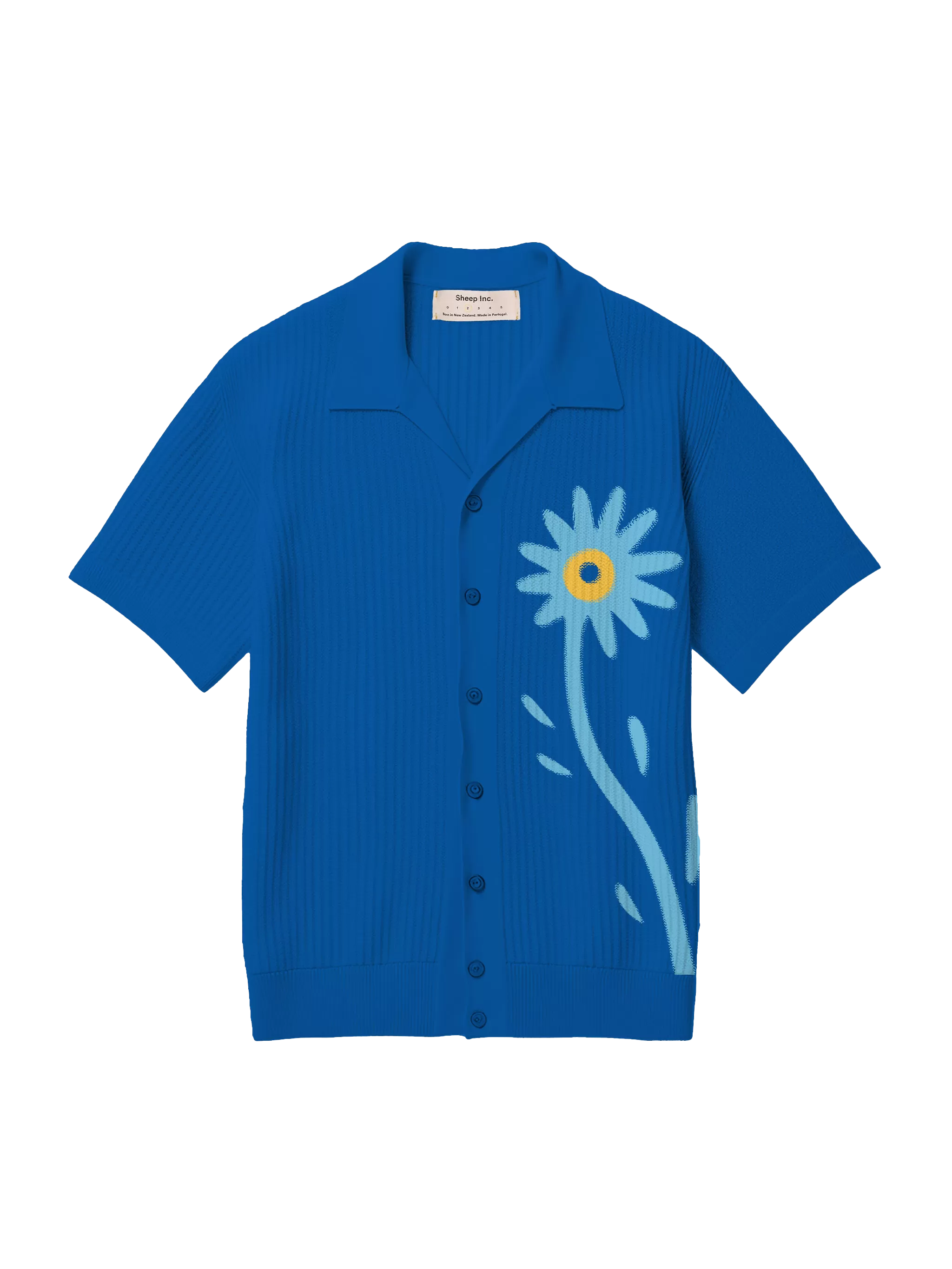 The Flower Shirt - Cobalt Blue