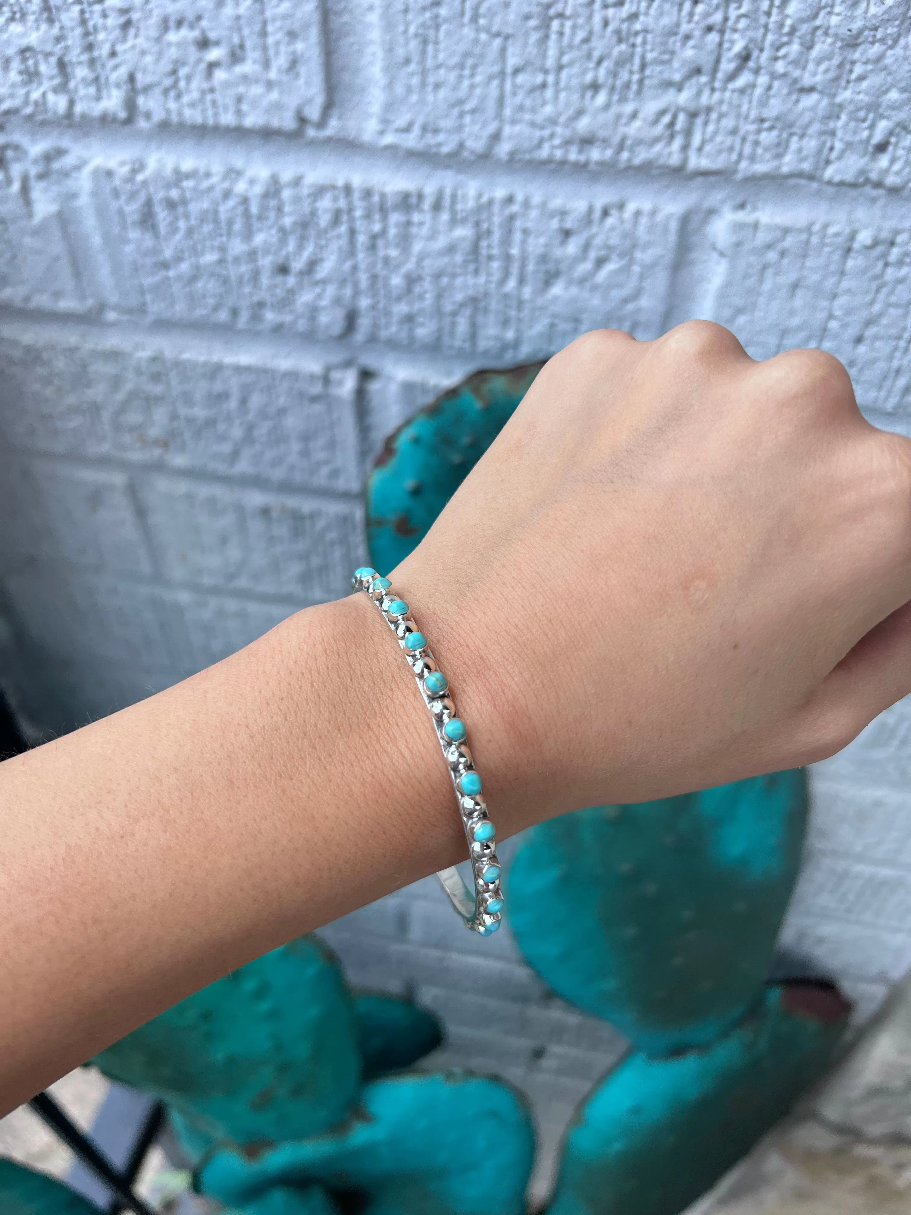 The Genuine Turquoise Stone Bangle