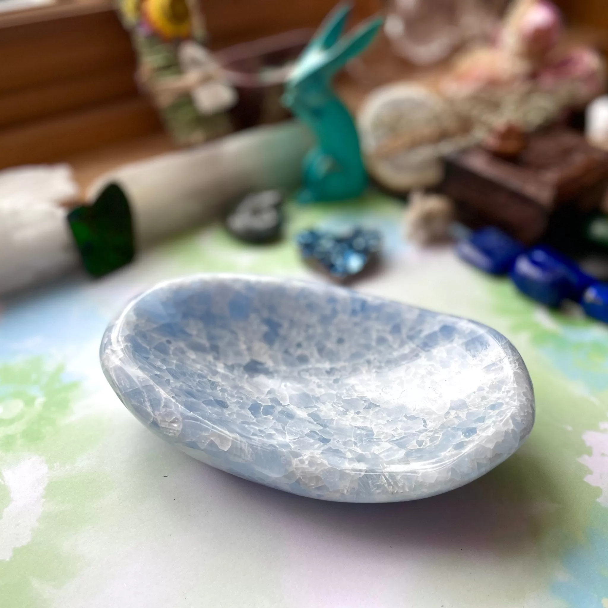 The Sky Is Blue -  Blue Calcite Bowl