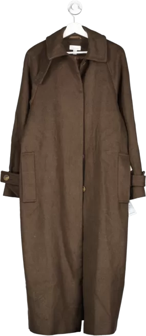 Topshop Brown Brushed Belted Trench Coat UK S