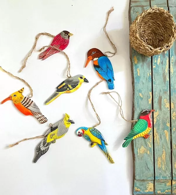 Tropical Bird Ornaments