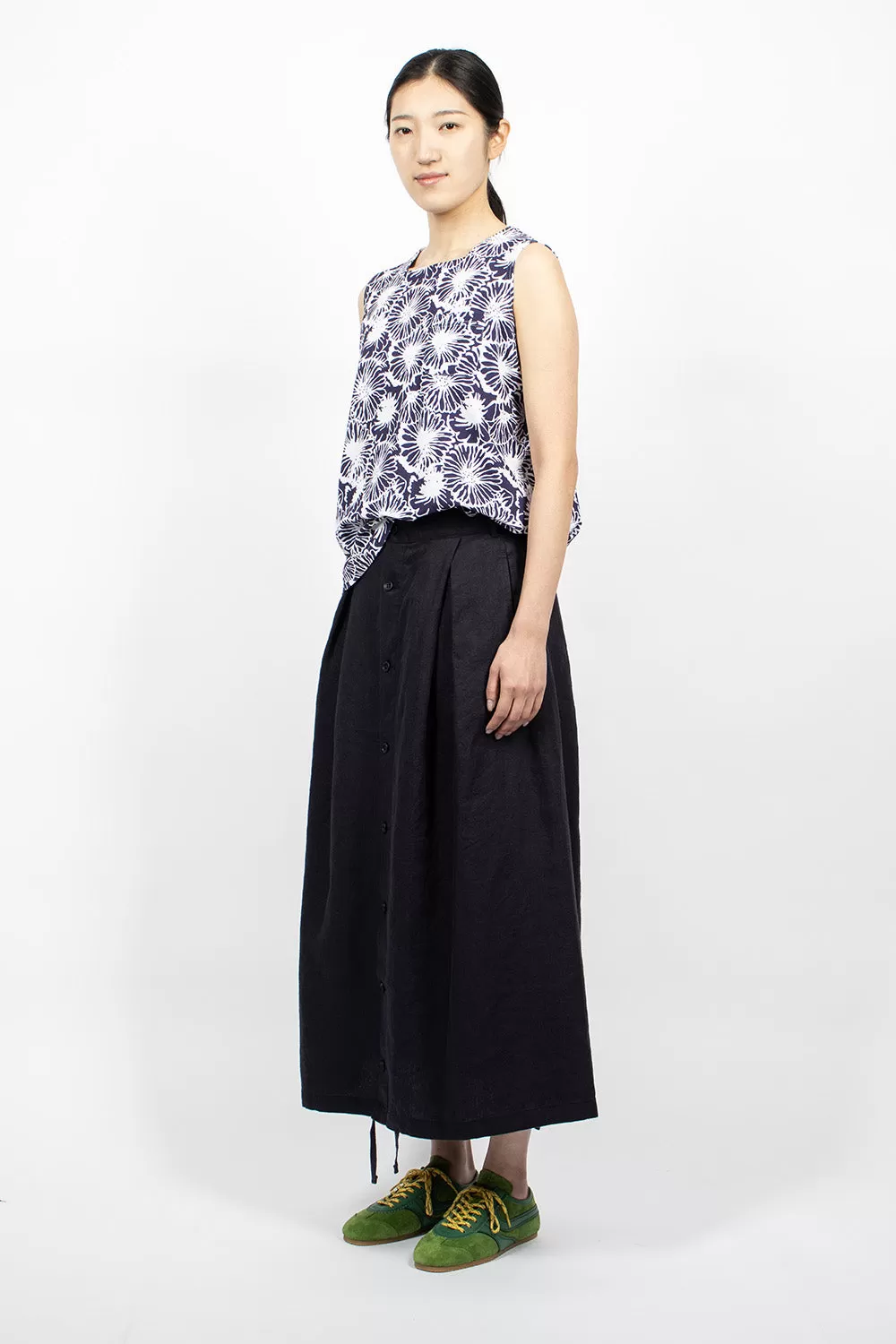 Tuck Skirt Navy Twill