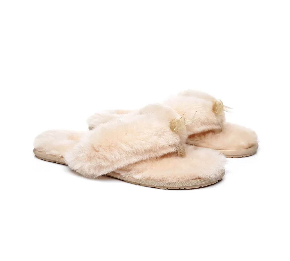 UGG Australian Shepherd Women Fluffy Slides Thongs Cinderella