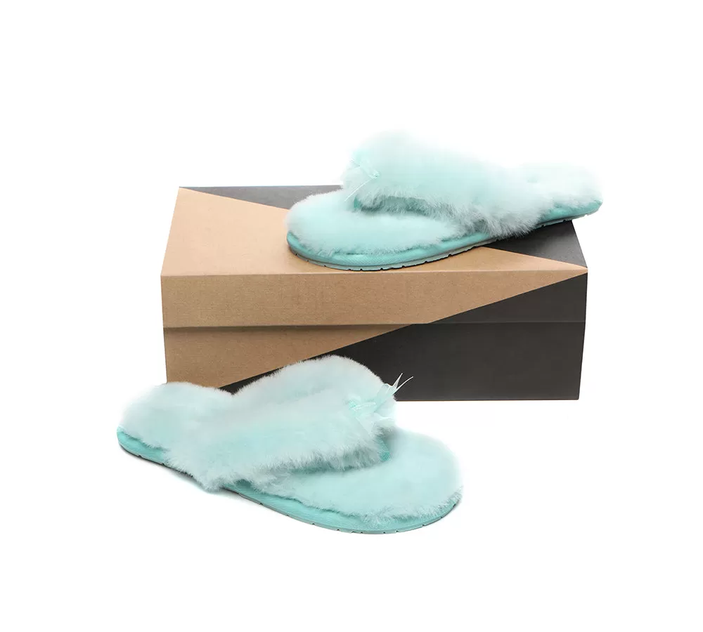 UGG Australian Shepherd Women Fluffy Slides Thongs Cinderella