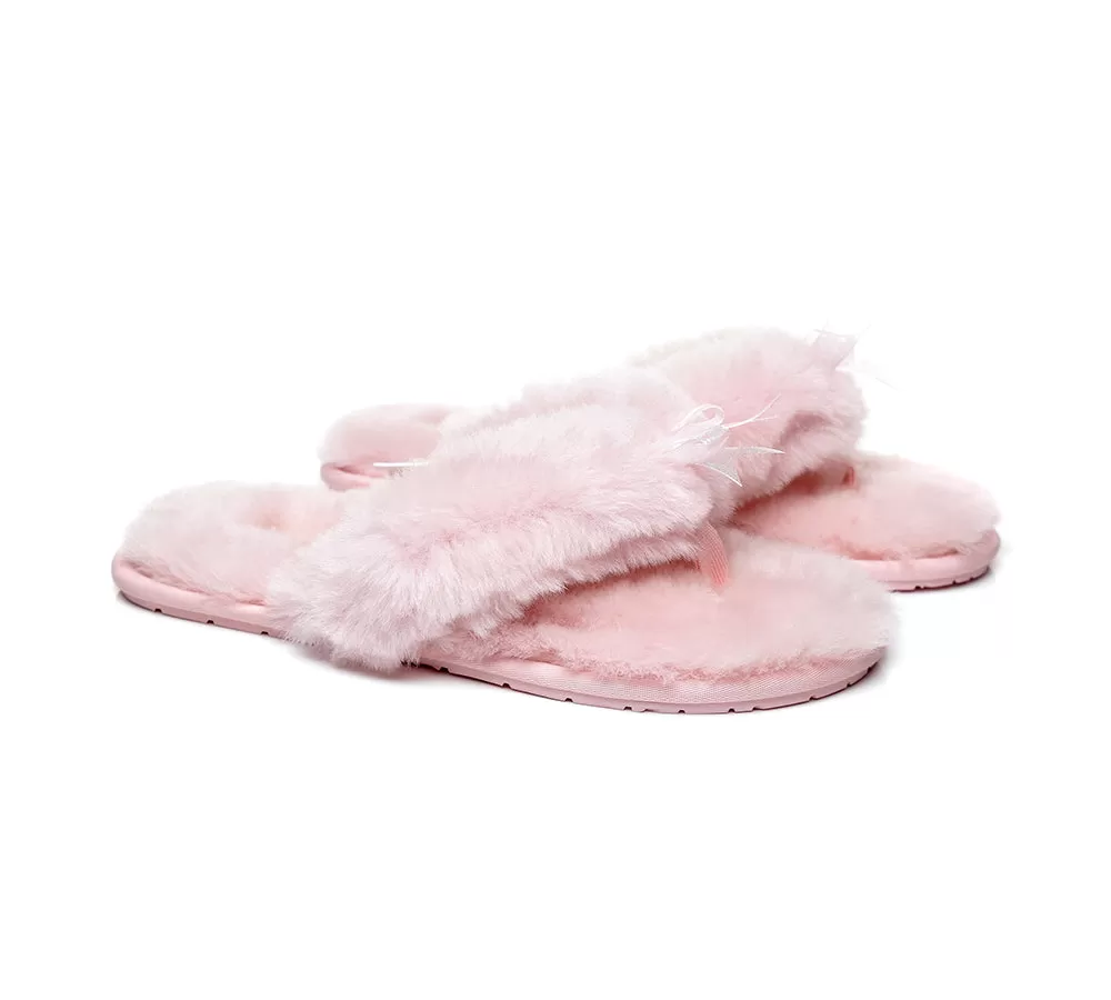 UGG Australian Shepherd Women Fluffy Slides Thongs Cinderella