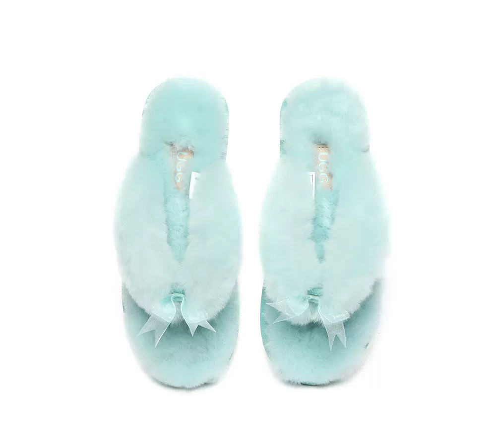 UGG Australian Shepherd Women Fluffy Slides Thongs Cinderella