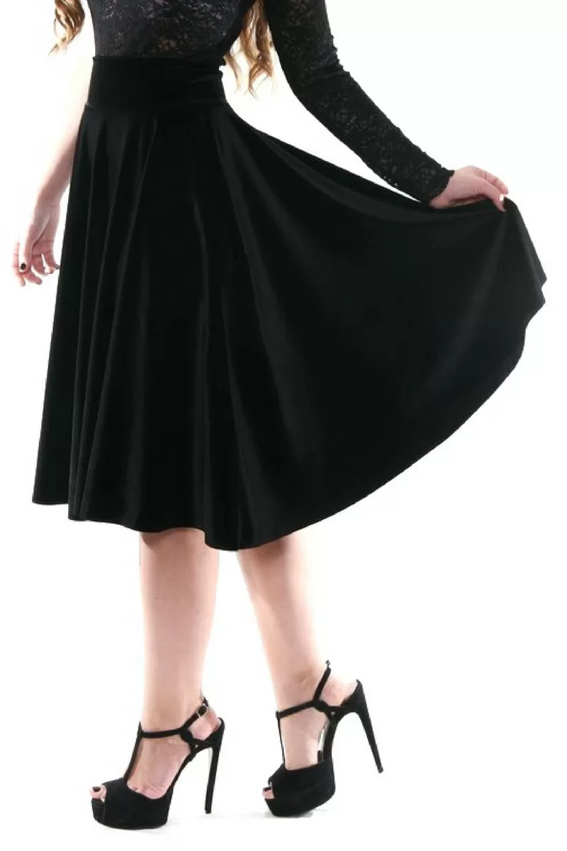 Velvet Flowing Skirt