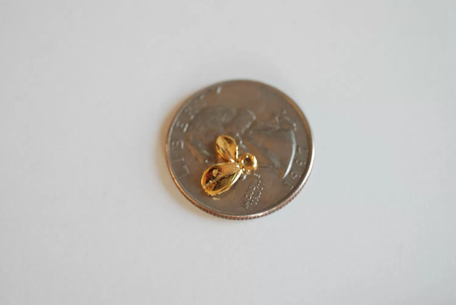 Vermeil Wholesale Shiny Gold Flower Petal Charm- 18k plated over Sterling Silver Daisy Calla Lilly Flower Petal Drop, Stamping Flower Charm DIY