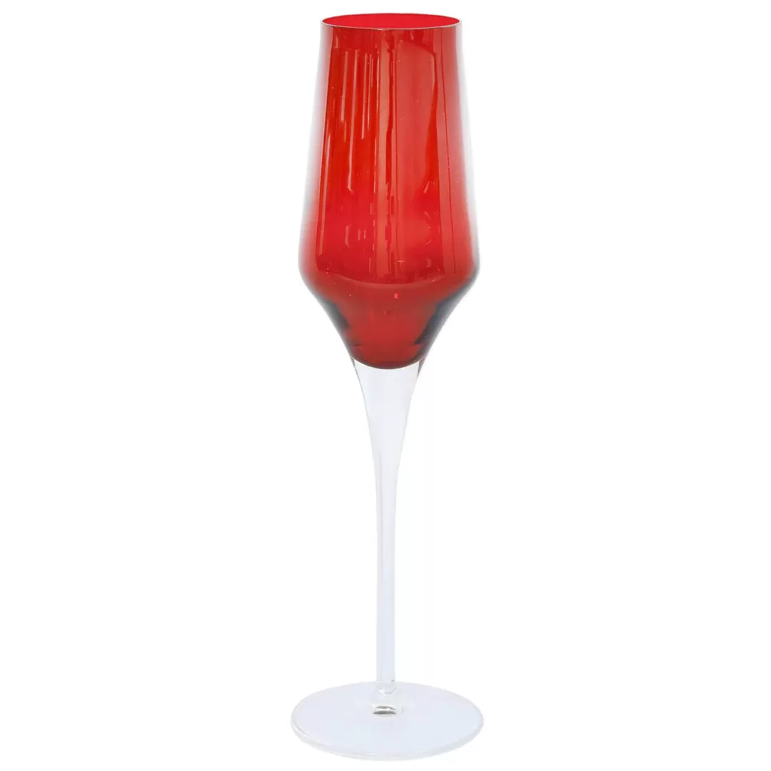 Vietri Contessa Champagne Glass - (five colors)