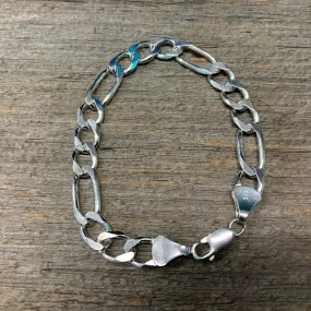 Vintage Sterling Silver Figaro Bracelet