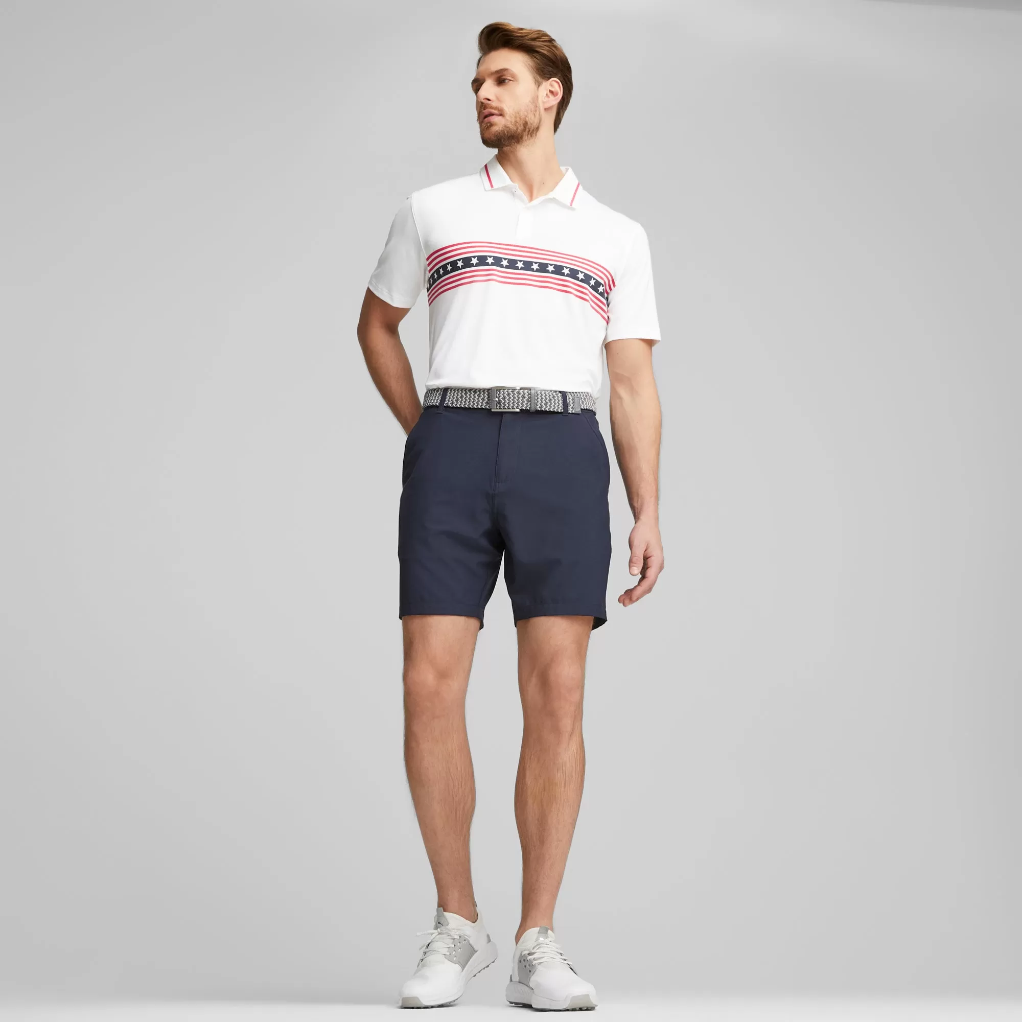 Volition Freedom Stripe Golf Polo