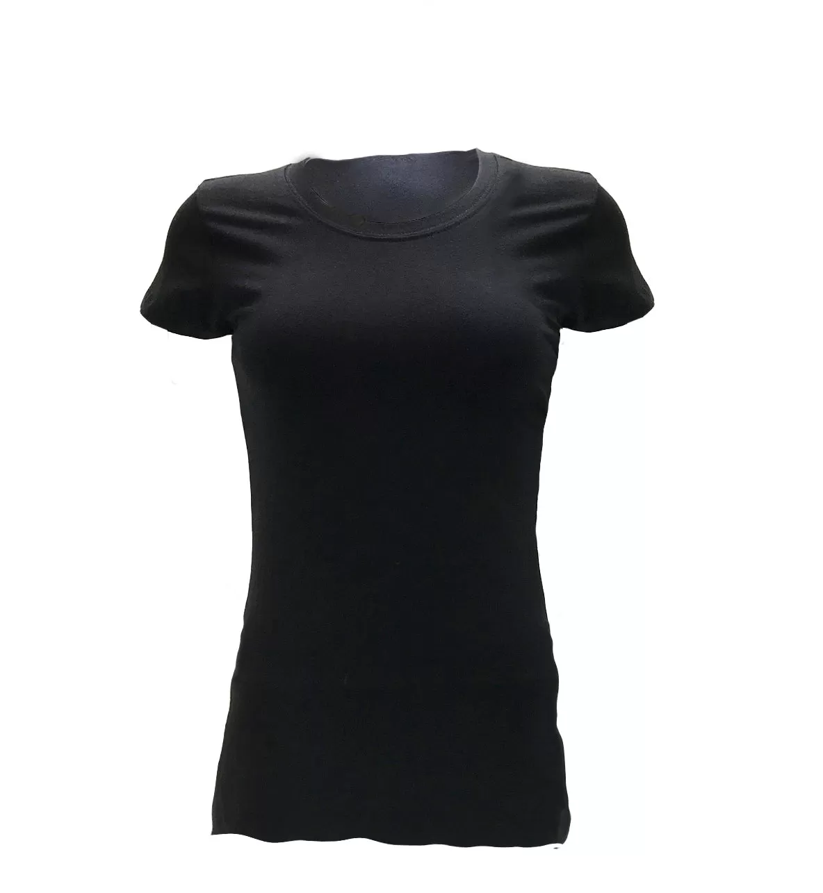 Women's Basic Plain Crew Neck T-Shirt-15 Colors ( Black ~ Yellow)