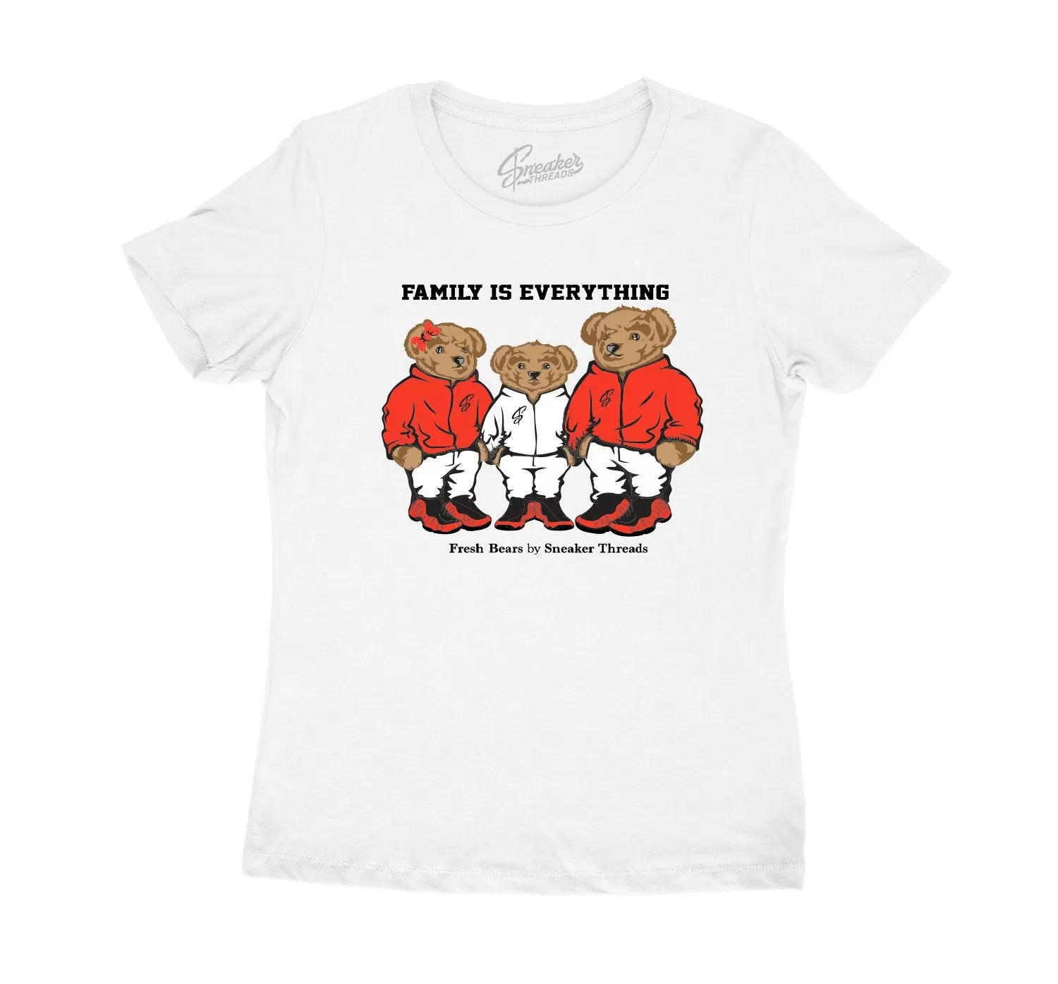 Womens Foam Lava Shirt - Family Bear - White