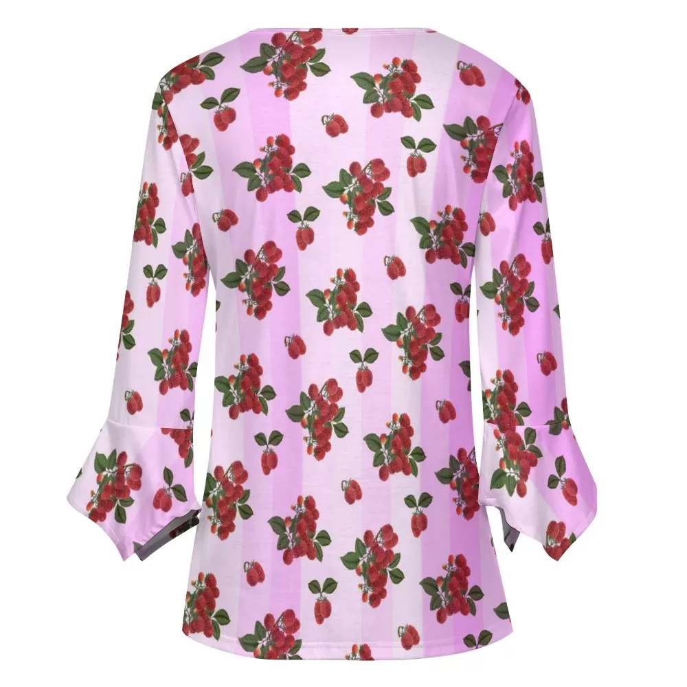 Women's Ruffled Petal Sleeve Top Women's ruffled petal sleeve top