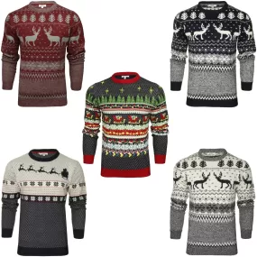 Xact Men's Nordic 'Reindeer' Xmas / Christmas Jumper