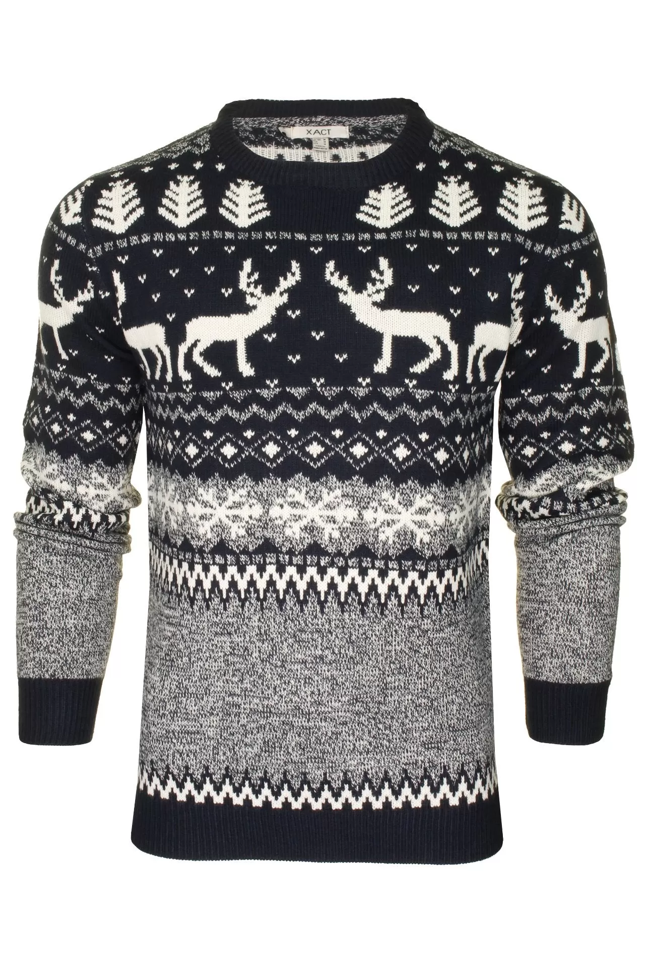 Xact Men's Nordic 'Reindeer' Xmas / Christmas Jumper