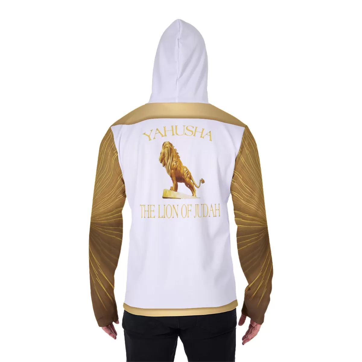 Yahusha-The Lion of Judah 01 Voltage Men's Designer Masked Pullover Hoodie